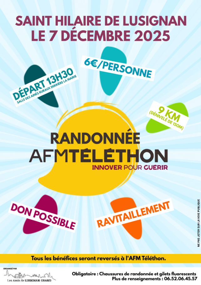 Affiche Randonnée Téléthon