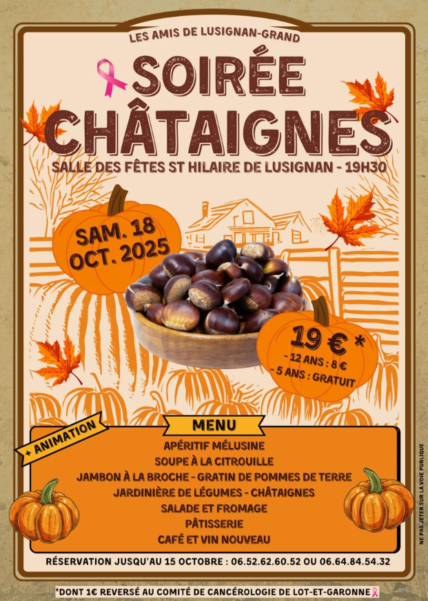 Affiche Soirée Châtaignes
