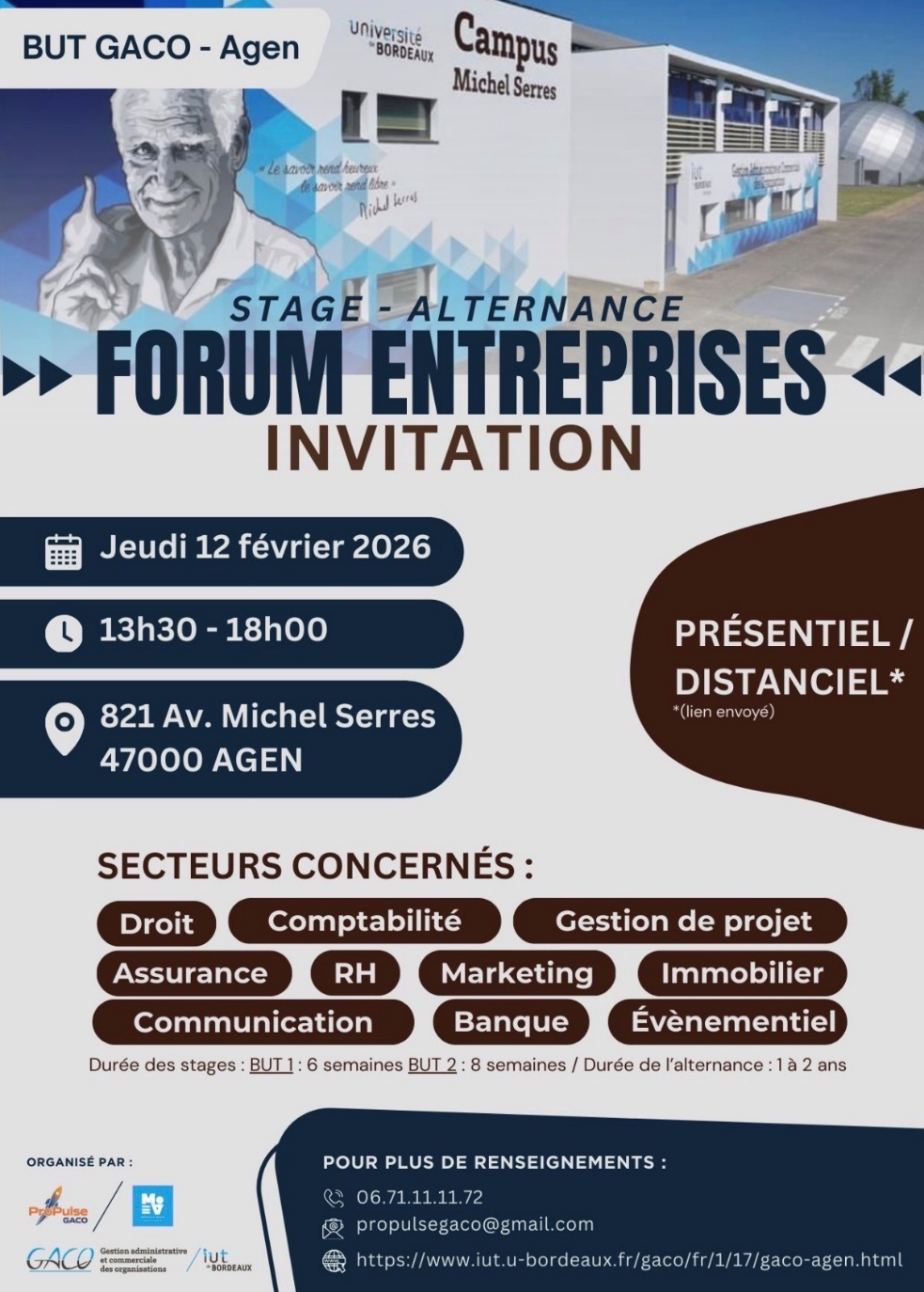 Flyer Conférence entrepreneuriat GACO
